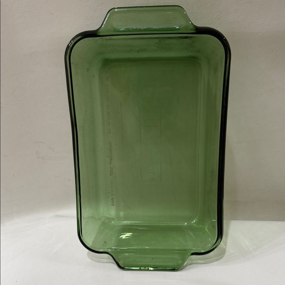 Anchor Hocking Forest Green Glass Bakeware Vintage 6 X 9 In 1 Qt Oven Microwave - Picture 4 of 13